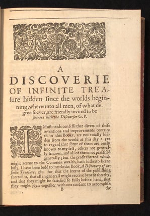 A Discovery of Subterraneall Treasure (bound with) A Discovery of Infinite Treasure