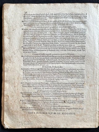 Dechiaratione Della Vera Quantita Del Soldo. Pavia: Giovanni Magri, 1637.